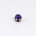 Blue glass dotted bead variant, stylish DIY charm for custom handmade jewelry and bracelets. - 16*13mm / Dark Blue