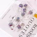 Handcrafted glass mushroom pendants colorful wave DIY beading jewelry accessories - 14*30MM / Magic Purple