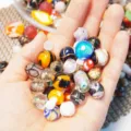 Colorful mixed glass lampwork loose beads DIY jewelry making craft supplies variety style - 1000g Pack / Mixed Style