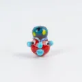 Handmade Lampwork Glass Face Bead Colorful Phoenician Doll DIY Bracelet Necklace Jewelry Accessory - 20.8*18.5mm / Red