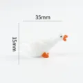 Miniature glass white goose figurine cute desktop decor photography prop 35x15mm small toy ornament - Style Three (35x15mm)