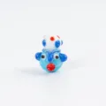 Handmade glass bead guardian deity Phoenician face doll DIY woven bracelet necklace accessory - 20.8*18.5mm / Blue