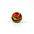 Frosted glass loose bead multi-color swirl round charm for DIY bracelet necklace jewelry accessory - 12mm / Green, Yellow and Red Mixed Beads