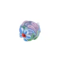 Handmade lampwork glass bead 3D flower Murano style DIY bracelet necklace jewelry accessory - 15*18MM / Lavender