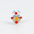 Handmade glass bead Phoenician face doll DIY charm pendant for bracelet necklace craft. - 20.8*18.5mm / Light Green