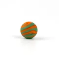 Frosted mixed-silk glass loose bead, 12mm green and orange swirled round bead for jewelry DIY. - 12mm / Green and Orange Mixed Beads