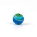 Frosted glass bead multi-color striped round loose bead diy jewelry accessory blue green 12mm - 12mm / Royal Blue, Green and Lake Blue Beads