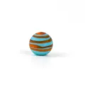 Blue orange frosted glass bead loose round charm for DIY handmade bracelet necklace jewelry making. - 12mm / Lake Blue and Orange Mixed Beads
