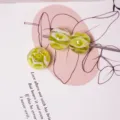 Perle di vetro a bolla verde bianco gioielli fatti a mano DIY collana braccialetto variante. - 12mm / Verde Frutta