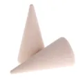 Solid wood cone ring display stand set for jewelry store counter storage and organization. - 3cm * 8cm / Natural Wood Color