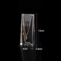 Transparent acrylic necklace display stand jewelry showcase rack for retail stores and home use. - L / 6cmx2.8cmx12cm / Clear
