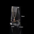 Clear acrylic necklace display stand transparent jewelry holder for retail store showcase - 6cmx2.8cmx10cm