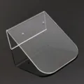 Clear acrylic earring display stand, transparent desktop jewelry holder for studs. - Semi-Arc / Clear