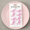 Bonitos clips de papel metálicos en forma de flamenco rosa, juego de 8 piezas para oficina y escuela. - Flamenco / Juego de 8