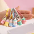 Lindo mini llavero biberón de leche cordón colorido colgante de bolso encantador - Estilo Mixto de Biberón (Aleatorio)