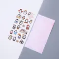 Bonita hoja de pegatinas washi de pingüino de dibujos animados para manualidades de su diario. - 7 pingüinitos