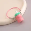 Lindo llavero de biberón rosa, adorable colgante de bolso botella de leche de simulación - Llavero de Biberón Rosa