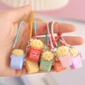 Llavero de cubo de palomitas mini lindo, colgante colorido para bolsos y llaves. - Estilo Mixto de Palomitas (Aleatorio)