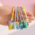 Llavero de mini botella termo con cordón colorido, colgante de dibujos animados para mochila. - Estilo Mixto de Taza Térmica (Aleatorio)
