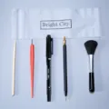Juego de herramientas de arte para rascar con palo de madera rascador lápiz negro y cepillo - Juego de 5 piezas (con pluma de reparación)