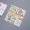 Hermosas pegatinas DIY de banderines coloridos con numeros y letras para diario - Bandera Colorida