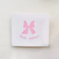 Jolie carte de vœux découpée nœud rose, mini carte message pour cadeau et fête. - Nœud Rose