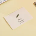 Petite carte de vœux exquise avec un design de feuille élégant et des vœux chaleureux pour clients. - Le Meilleur Pour Toi