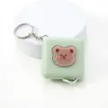 Lindo mini metro portátil con oso, regla cuadrada retráctil para cintura y uso diario en casa. - Oso Pardo