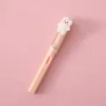 Lindo lápiz eterno diseño de oso para estudiantes, agarre ergonómico papelería color rosa. - Osito blanco