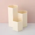 Beige mehrfache geteilte hexagonale Desktop Stifthalter und Make-up Pinsel Organizer Box. - Beige