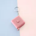 Mini cinta métrica retráctil cuadrada en rosa, herramienta portátil bonita para el cuerpo. - Rosa Liso