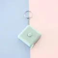 Mini cinta metrica cuadrada portatil con llavero accesorio practico para la cintura. - Verde Sólido