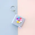 Mini cinta métrica llavero de dibujos animados bonita regla de medida cuadrada para ropa - Girasol
