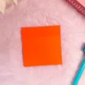Creatieve waterdichte PET doorzichtige plaknotities helder oranje memo blok voor studenten - Warm Oranje