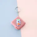 Lindo mini metro de cinta cuadrado portátil con diseño de conejo para medidas - Conejo Azul