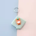 Mini cinta métrica cuadrada retráctil bonita con diseño de conejo para uso portátil. - Zanahoria