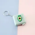 Mini lindo aguacate portátil cinta métrica retráctil llavero variante de cuerpo. - Aguacate