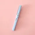Pluma estilográfica azul claro con clip oro rosa papelería elegante para oficina. - Azul