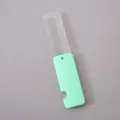 Peine plegable portátil con diseño de purpurina, cepillo de pelo de viaje compacto de plástico. - Verde