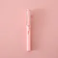 Pluma estilográfica rosa con clip de metal y ventana de tinta diseño minimalista SKU - Rosa