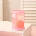 Cute cartoon pink pen holder desk organizer with lovely bear stationery storage container - Strawberry Rabbit
