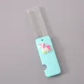 Peine plegable portátil con bonito unicornio y dientes brillantes para el cabello. - Pony Azul