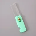 Lindo peine plegable portátil con purpurina y decoración de aguacate para el cabello. - Aguacate Verde