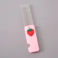 Peine plegable portátil, bonito peine de pelo de plástico rosa con brillantina y fresa. - Fresa Rosa