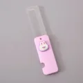 Peine plegable portátil con linda decoración de conejo y dientes con purpurina para cabello. - Conejo Violeta