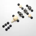 DIY Bodhi seed spacer beads set, black and white Tibetan Dzi beads jewelry making accessories. - Default