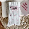 Calcetines blancos con volantes y lunares con parche a cuadros y botones para mujer en primavera. - Talla única 34-39 / Lunares