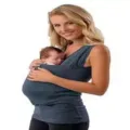 Maglietta marsupio multifunzionale mamma canguro, top casual in colore blu scuro - Blu grigio (donna)