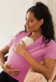 Rosa Känguru Mutter Baby Träger T-Shirt Kurzarm Variante für Sommer Mütter Kleidung - S / Rosa
