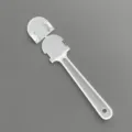 Transparent plastic fan handle for DIY hand fans, portable blank round fan accessories. - Transparent